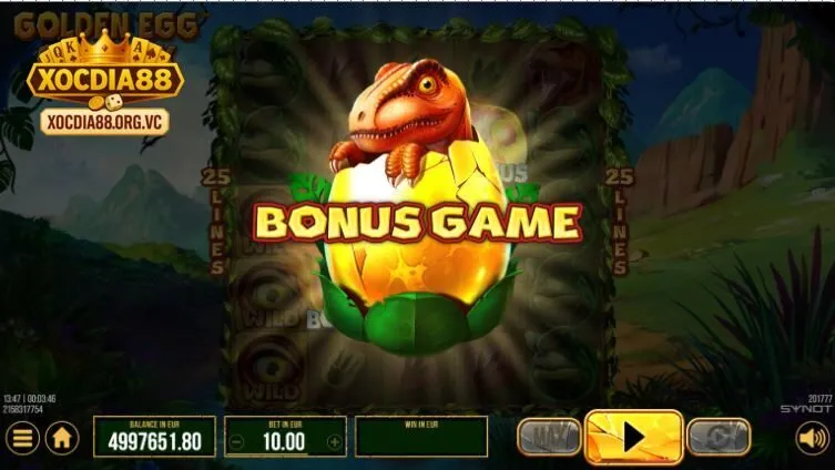 Các biểu tượng trong Dinosaur Tycoon Xocdia88 gồm khủng long, trứng và biểu tượng đặc biệt.